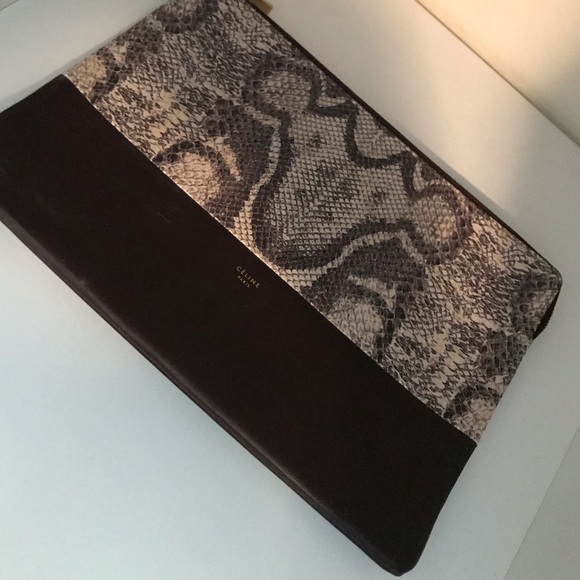 Celine maroon python clutch - Picture 2 of 7
